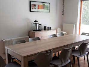Dining - Spacious Chalet in Residential Area, Modern, Luxury Interior, Large Terrace and Carport (Harrachov)