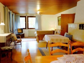 Living room - Detached Country House With a Tiled Stove in a Quiet, Secluded Location in the Black Forest (Triberg im Schwarzwald)