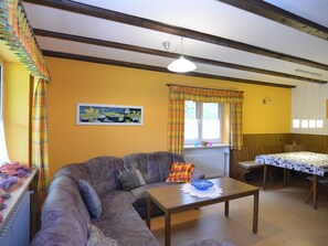 DVD player, MP3 dock - Modern Holiday Home in Fichtelberg With Terrace (Fichtelberg)