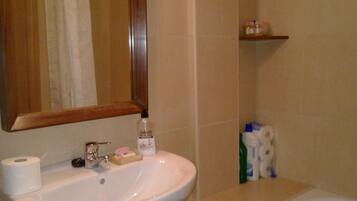 Combined shower/bathtub