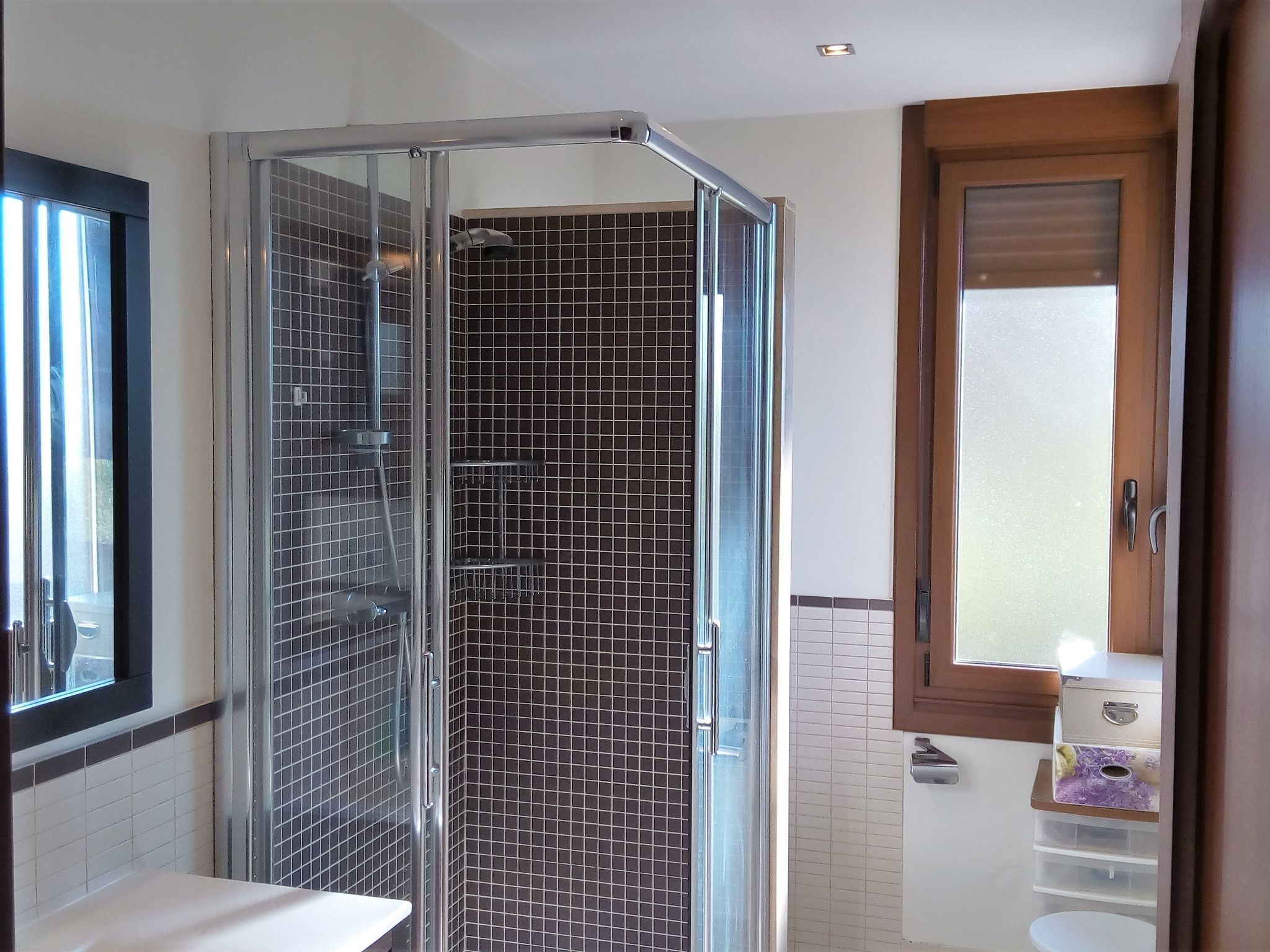 Combined shower/bathtub