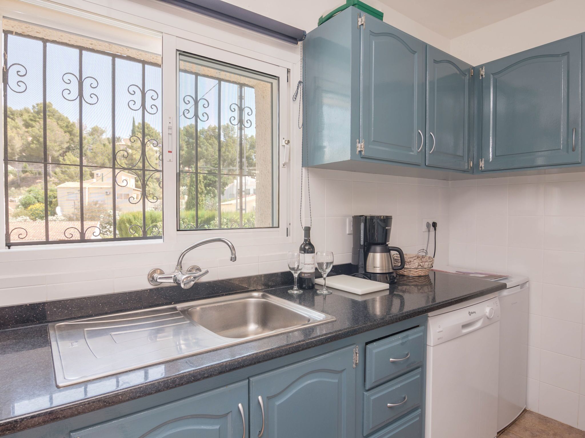 Fridge, microwave, coffee/tea maker, toaster