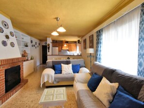 Fireplace - Lovely Spacious Holiday Home With a Well-kept Interior in Maro (Nerja)