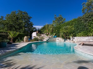 Outdoor pool - Stone Villa in Saint-jeannet With Roofed Terrace and Garden (Saint-Jeannet)