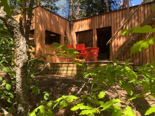 New Wooden Chalet in the Woods With Roof Terrace, at Colmar and on the Wine Route!