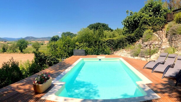 Outdoor pool - Charming Villa With Private Pool and Phenomenal Views (Saint-Jean-de-Maruejols-et-Avejan)