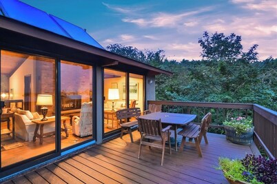 Spend your vacation at this relaxing waterfront retreat on Green Hill Pond.