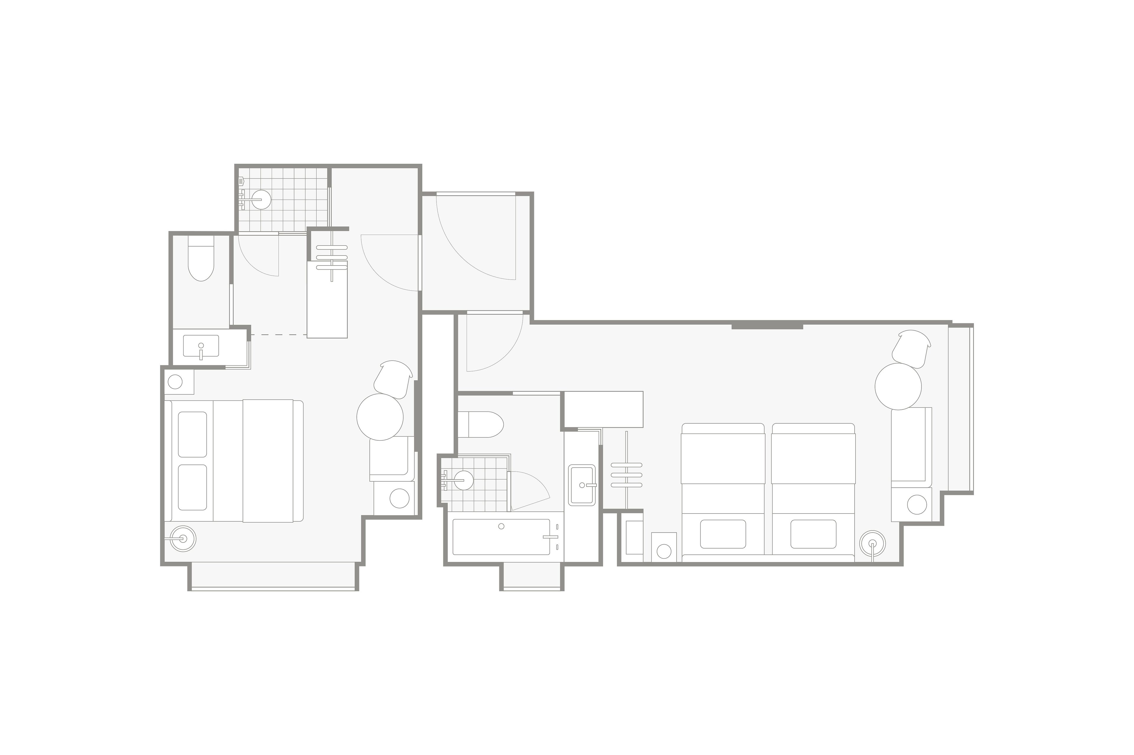 connecting [studio & corner twin], non smoking 57sqm | 1 bedroom, down duvets, in-room safe, blackout curtains