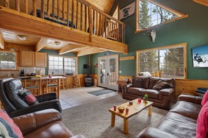 Villa (3 Bedrooms) | Living area | LCD TV, fireplace, video-game console, DVD player