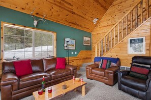 別墅 (3 Bedrooms) | 起居區 |  LCD 液晶電視、壁爐、電視遊樂器、 DVD 播放機