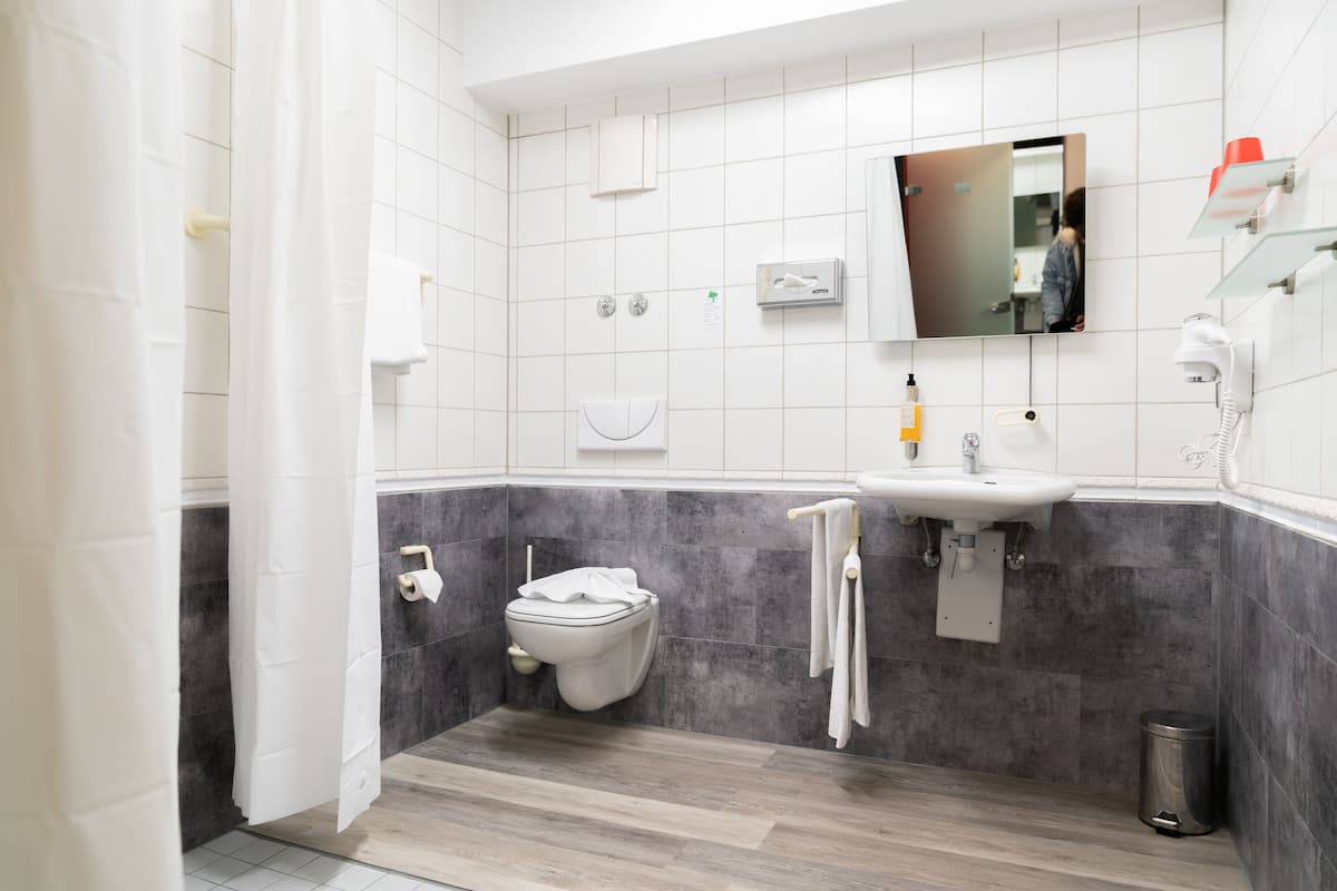 standard double room | bathroom | free toiletries, hair dryer, towels, soap