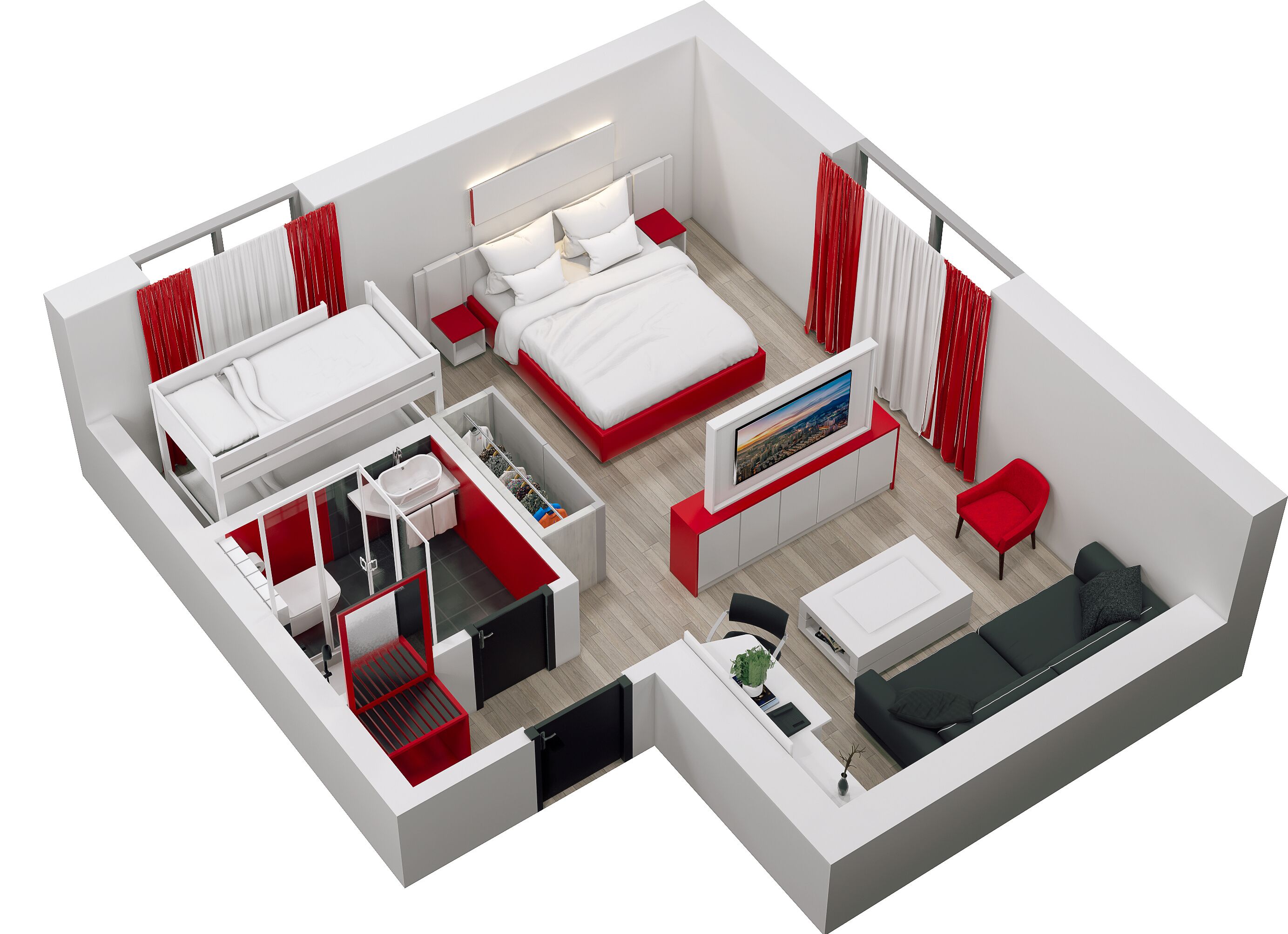 junior studio suite | floor plan