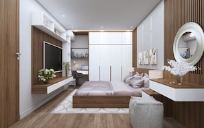 Apartment, 2 Bedrooms | In-room safe, desk, laptop workspace, blackout drapes
