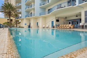 Et oppvarmet basseng