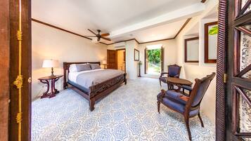 Superior kamer, 1 queensize bed, veranda, aan het zwembad (w/AC) | Een strijkplank/strijkijzer, gratis wifi, beddengoed