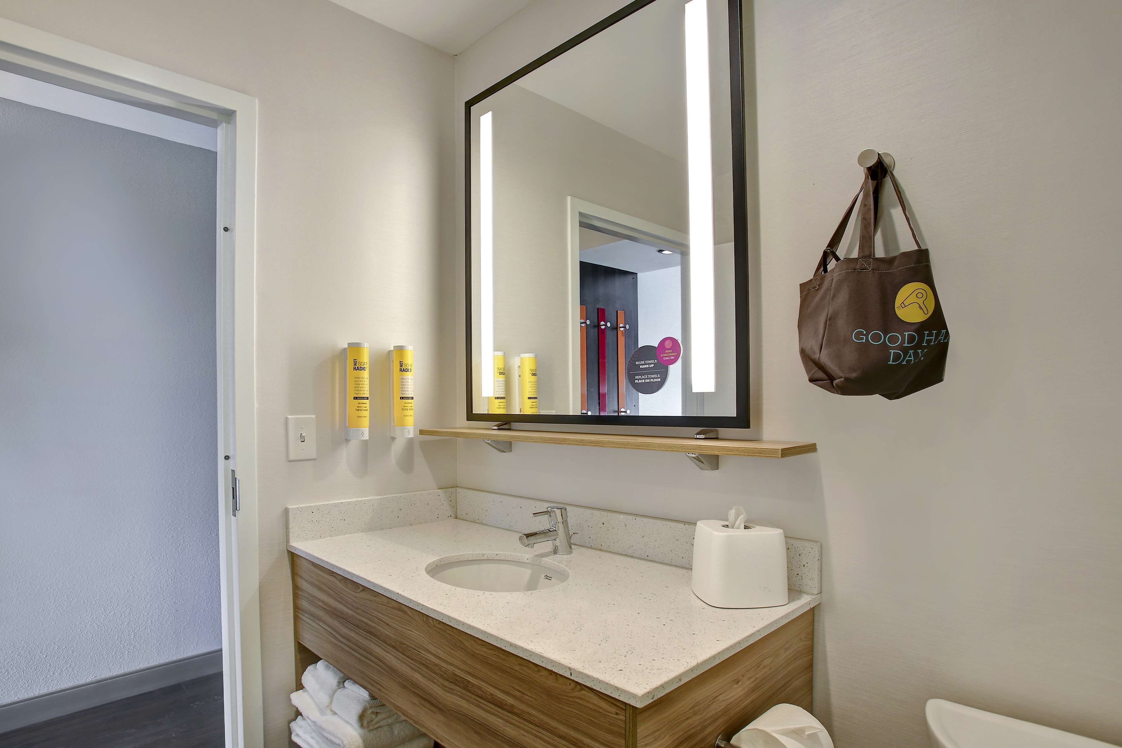 room, 2 queen beds | bathroom | shower, hair dryer, towels, soap