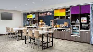 Free daily self-serve breakfast