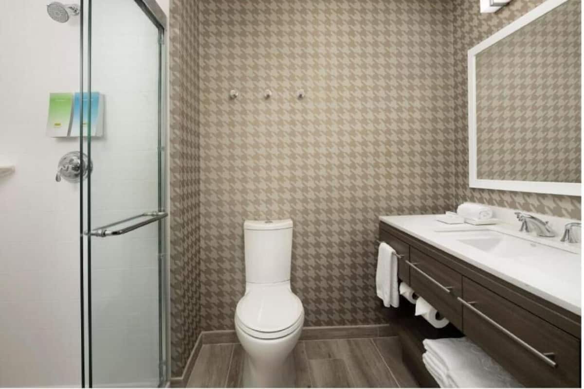 free toiletries, hair dryer, towels, soap