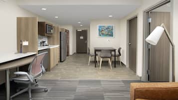 Suite, 1 Bedroom, Non Smoking | In-room safe, desk, laptop workspace, blackout drapes