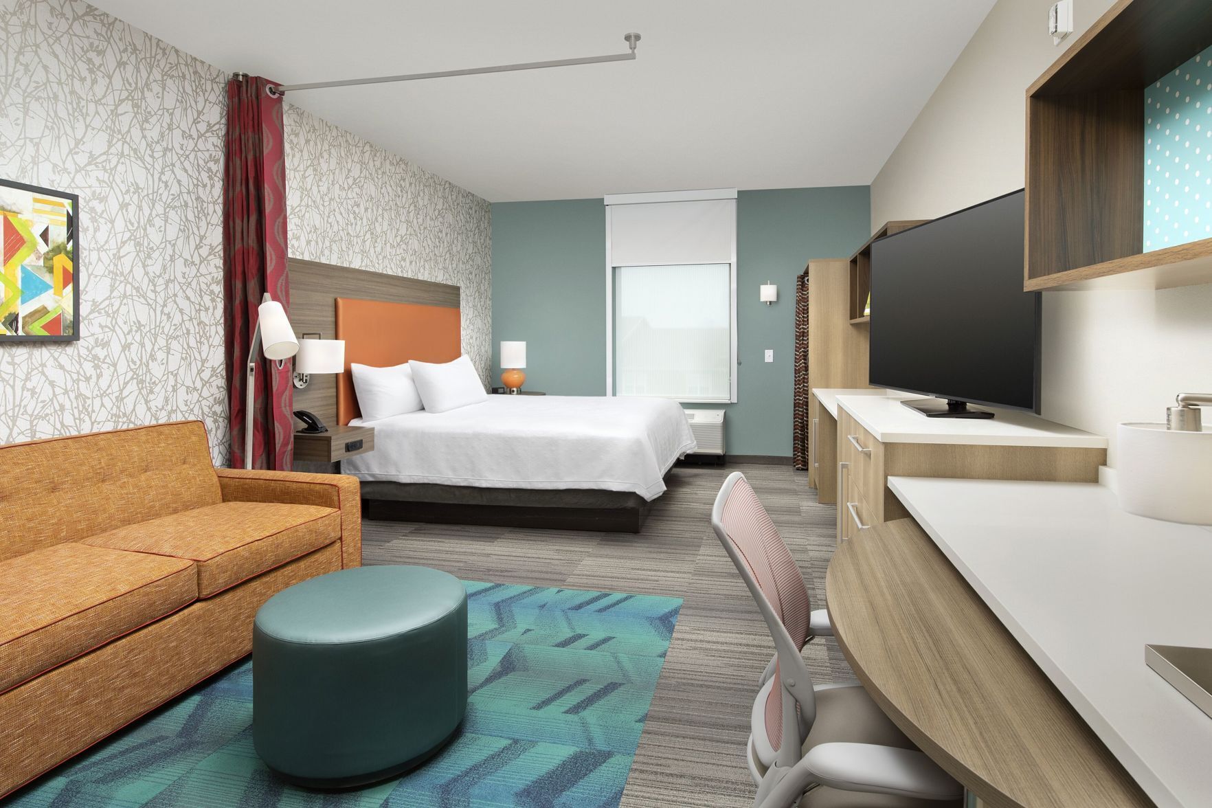 In-room safe, desk, laptop workspace, blackout drapes