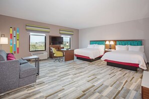 Studio, 2 Queen Beds, Non Smoking, Refrigerator & Microwave | Desk, laptop workspace, blackout drapes, soundproofing - Hampton Inn & Suites Watsonville (Watsonville)