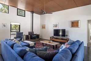 TV, fireplace, offices