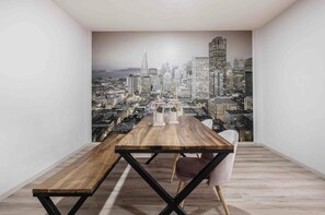 Elite Apartment | Living area | 55-inch Smart TV with satellite channels, TV, Netflix - Tampico Apartments (Mexico City)