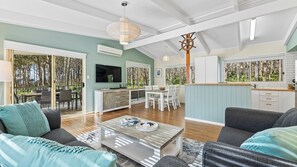 Smart TV, DVD player, books