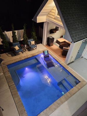 Outdoor pool, a heated pool