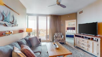 Flachbildfernseher, DVD-Player, Videothek