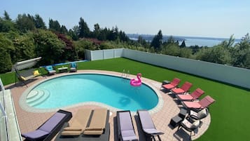 屋外プール、温水プール