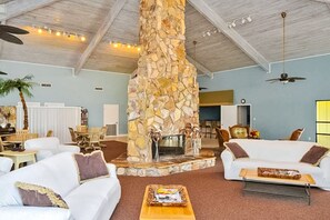 TV, DVD player, stereo