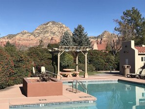A heated pool