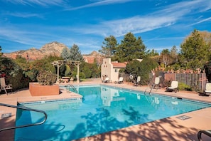 A heated pool
