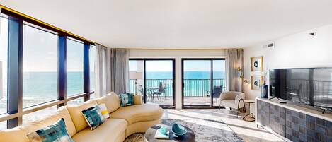 TV, DVD player, video library