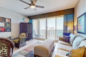 TV, DVD player, video library