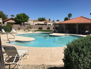 Outdoor pool, a heated pool