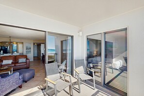 Flat-screen TV, DVD player, video library