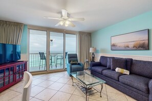 TV, DVD player, video library