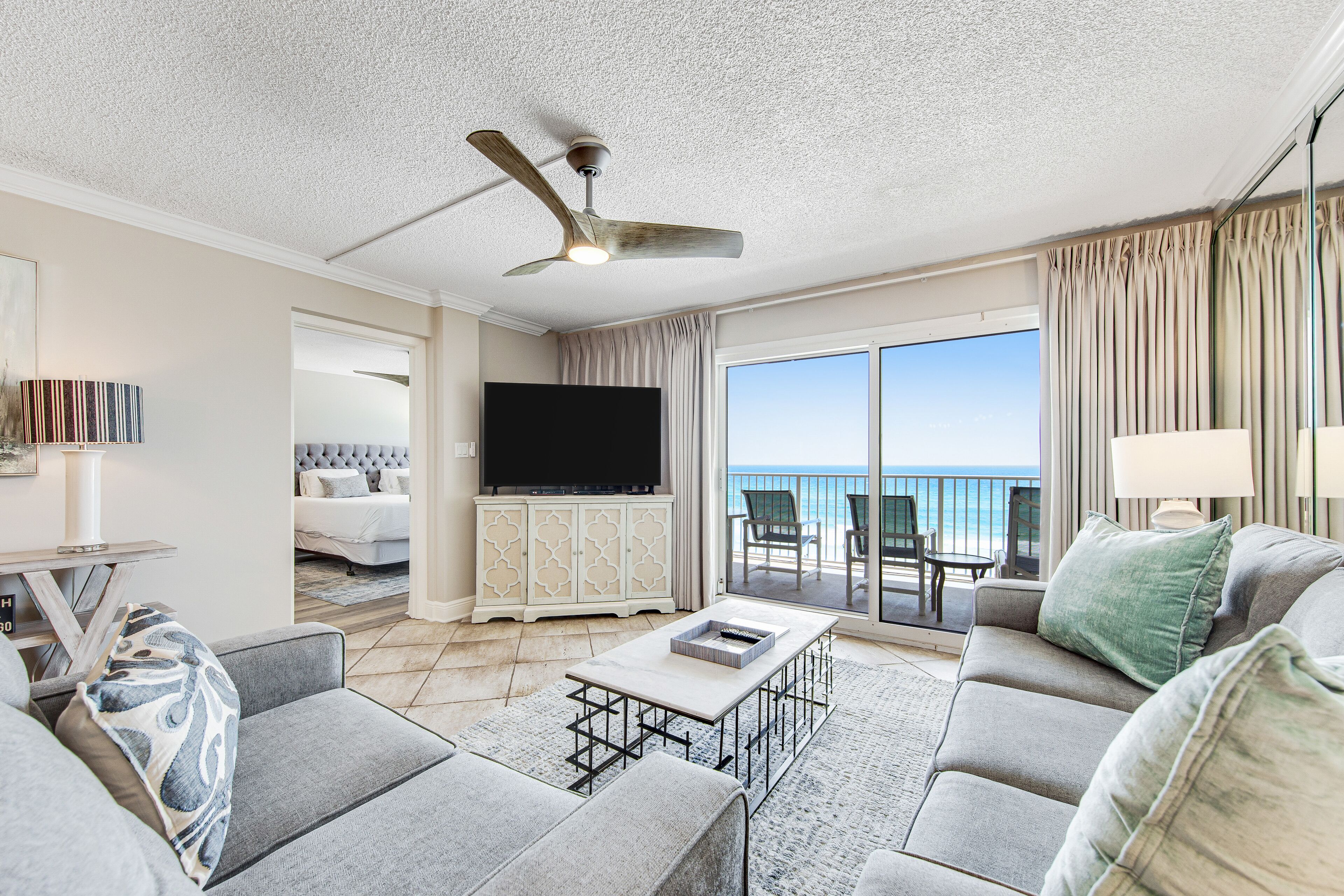 TV, DVD player, stereo