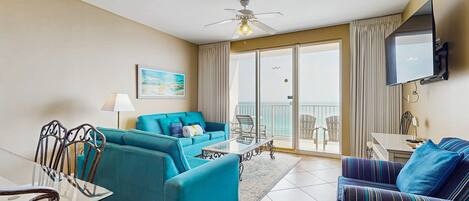 Televisie, een dvd-speler en een filmbibliotheek