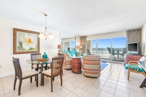 TV, DVD player, stereo