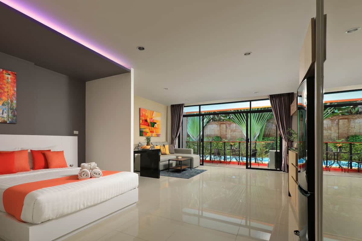 Studio Suite, có thể sử dụng hồ bơi | 2 phòng ngủ, bộ đồ giường cao cấp, két bảo mật tại phòng