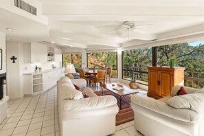 TV, fireplace, DVD player, offices