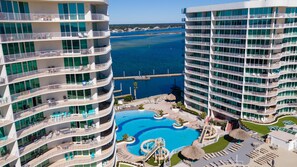Indoor pool, a heated pool - Beachy Media Room with Panoramic Gulf Views! Complimentary Boat Slip! (Orange Beach)