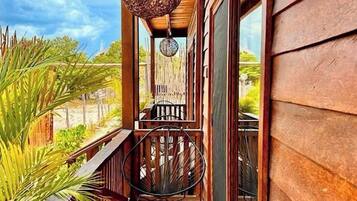 Romantic Cabin, 1 King Bed, Garden View (Holboxena) | Terrace/patio