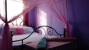 Deluxe Double Room | Desk, blackout drapes, iron/ironing board, free WiFi - View Mountain House - Backpackers (Arusha)