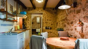 Dining - Gite Bordered Along a 14th Century Farmstead, With Horses and a Nearby Lake (Cerilly)
