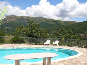 Outdoor pool - Cozy Cottage in Saint-pierre-de-colombier With Sauna (Saint-Pierre-de-Colombier)