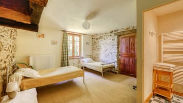 3 bedrooms, individually furnished, bed sheets